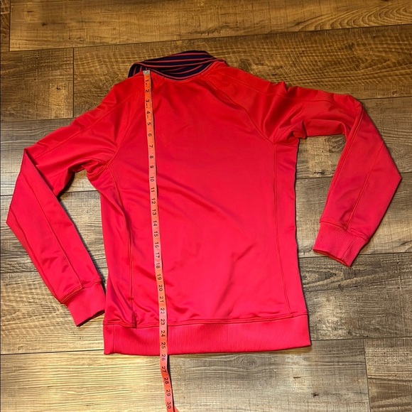 Nike Pink and Blue Bomber Jacket with Striped Collar - Picture 6 of 6